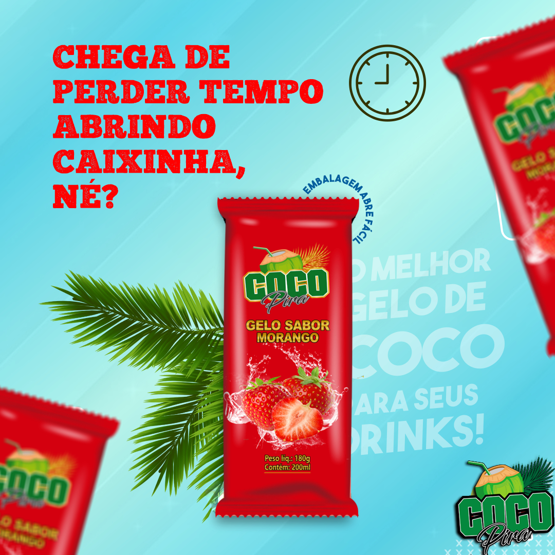 Gelo Piradrink Sabor Água de Coco 200ml